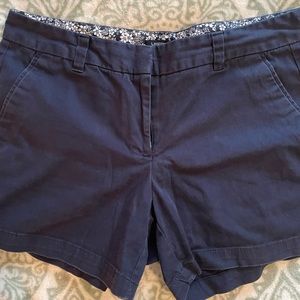 Navy Blue Cotton Shorts
